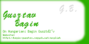 gusztav bagin business card